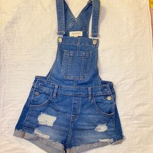 Pacsun overall jean shorts